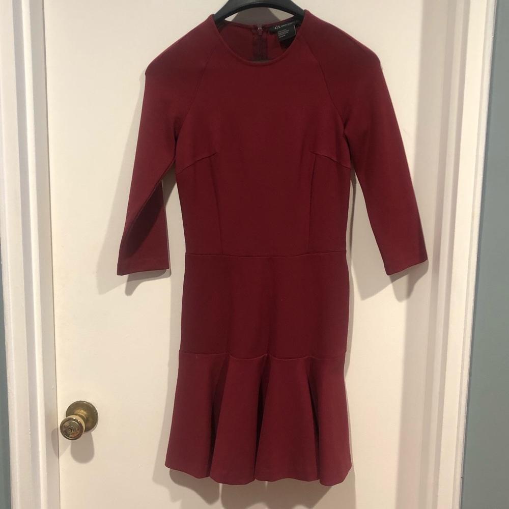 Armani pointe flounce hem dress size Xs